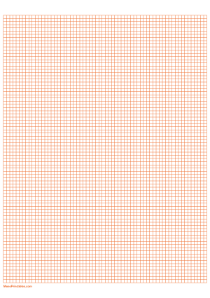 1/8 Inch Orange Graph Paper - A4