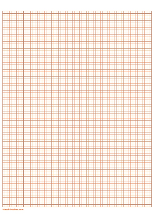 1/8 Inch Orange Graph Paper: A4-sized paper (8.27 x 11.69)