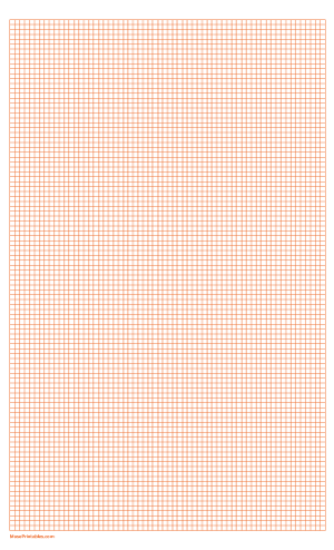 1/8 Inch Orange Graph Paper - Legal