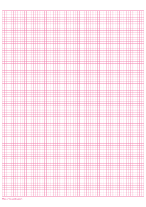 1/8 Inch Pink Graph Paper - A4
