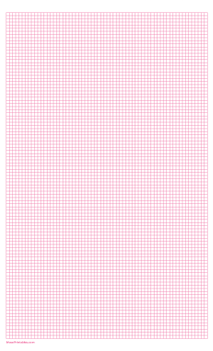 1/8 Inch Pink Graph Paper - Legal