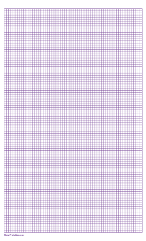 1/8 Inch Purple Graph Paper - Legal