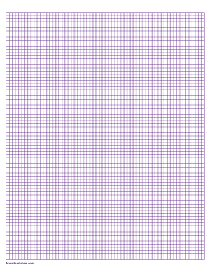 1/8 Inch Purple Graph Paper - Letter