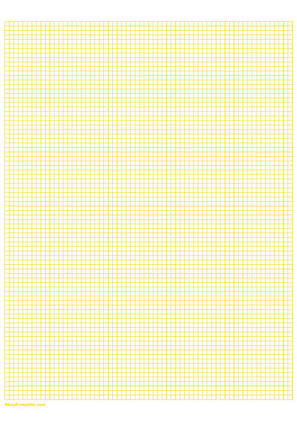 1/8 Inch Yellow Graph Paper: A4-sized paper (8.27 x 11.69)
