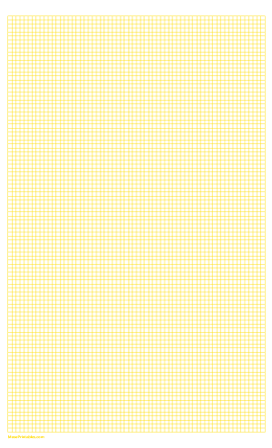 1/8 Inch Yellow Graph Paper - Legal