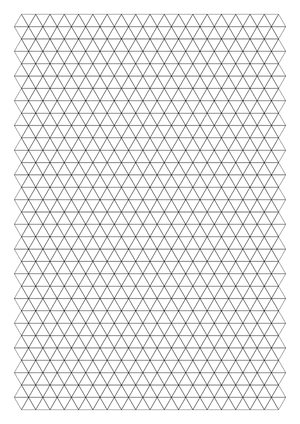1 cm Black Triangle Graph Paper  - A4