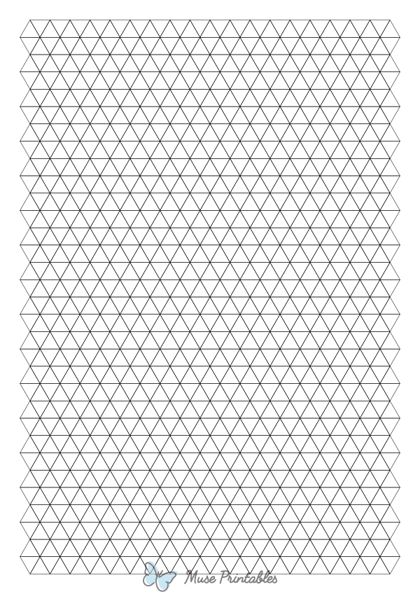 1 cm Black Triangle Graph Paper : A4-sized paper (8.27 x 11.69)