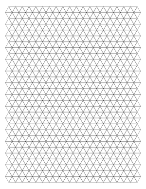 1 cm Black Triangle Graph Paper  - Letter