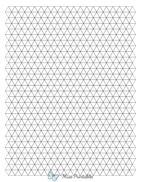 1 cm Black Triangle Graph Paper : Letter-sized paper (8.5 x 11)