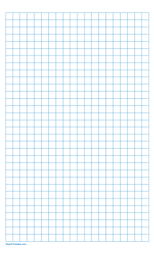 1 cm Blue Graph Paper - Legal