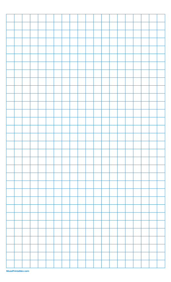1 cm Blue Graph Paper: Legal-sized paper (8.5 x 14)