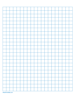 1 cm Blue Graph Paper - Letter