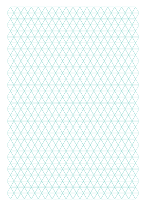 1 cm Blue Green Triangle Graph Paper  - A4