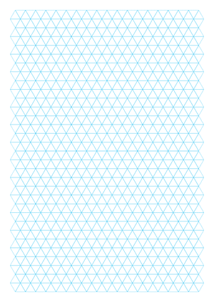 1 cm Blue Triangle Graph Paper  - A4