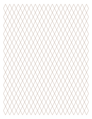 1 cm Brown Diamond Graph Paper  - Letter