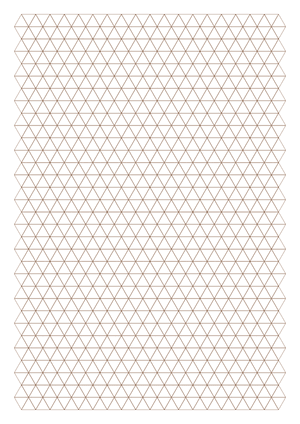 1 cm Brown Triangle Graph Paper  - A4