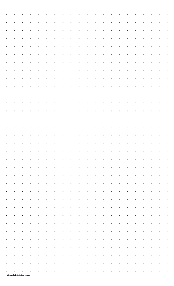 1 cm Dot Grid Paper: Legal-sized paper (8.5 x 14)
