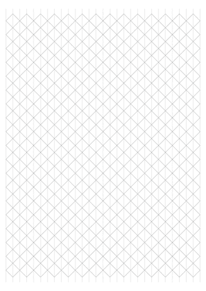 1 cm Gray Axonometric Graph Paper  - A4