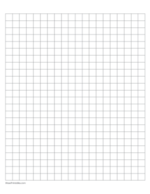 1 cm Gray Graph Paper - Letter