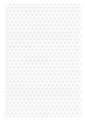 1 cm Gray Triangle Graph Paper  - A4