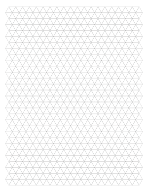 1 cm Gray Triangle Graph Paper  - Letter