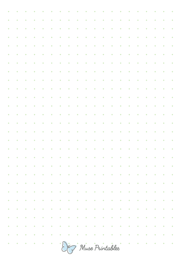 1 cm Green Cross Grid Paper : A4-sized paper (8.27 x 11.69)