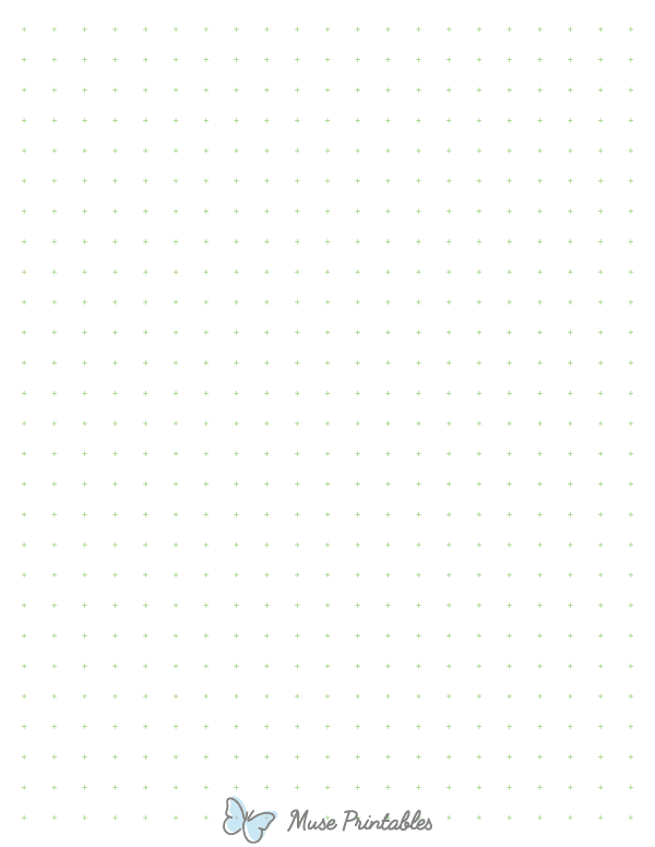 1 cm Green Cross Grid Paper : Letter-sized paper (8.5 x 11)