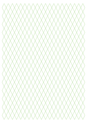1 cm Green Diamond Graph Paper  - A4