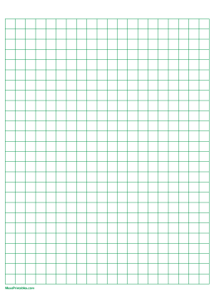 1 cm Green Graph Paper - A4