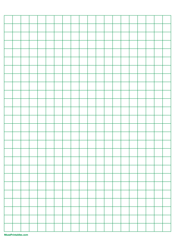 1 cm Green Graph Paper: A4-sized paper (8.27 x 11.69)