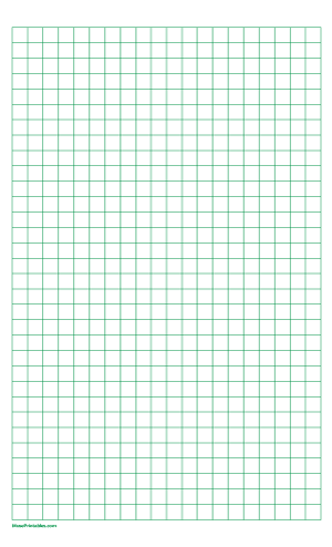 1 cm Green Graph Paper - Legal