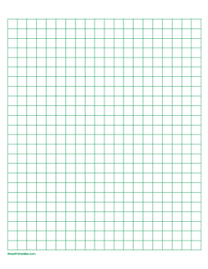 1 cm Green Graph Paper - Letter