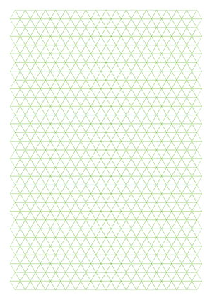 1 cm Green Triangle Graph Paper  - A4