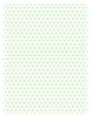 1 cm Green Triangle Graph Paper  - Letter