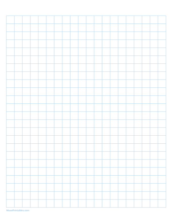1 cm Light Blue Graph Paper: Letter-sized paper (8.5 x 11)