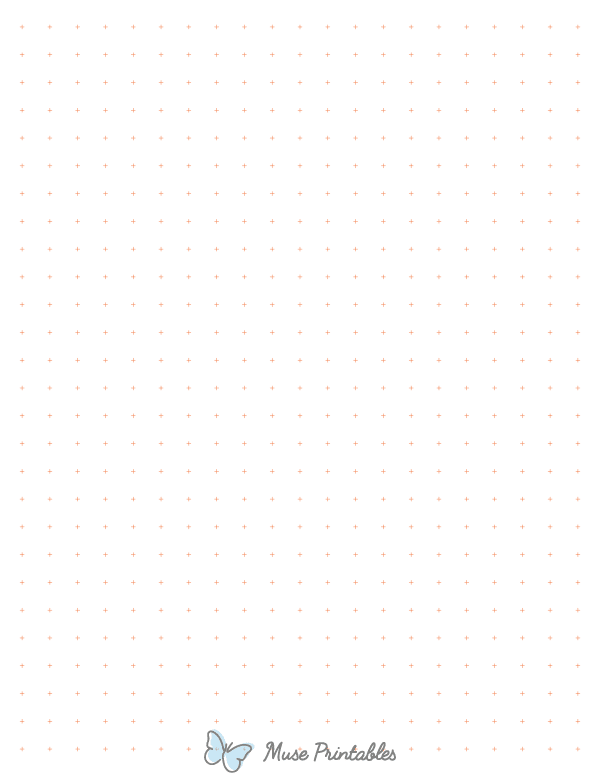 1 cm Orange Cross Grid Paper : Letter-sized paper (8.5 x 11)