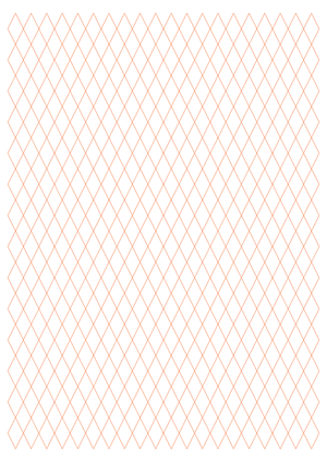 1 cm Orange Diamond Graph Paper  - A4