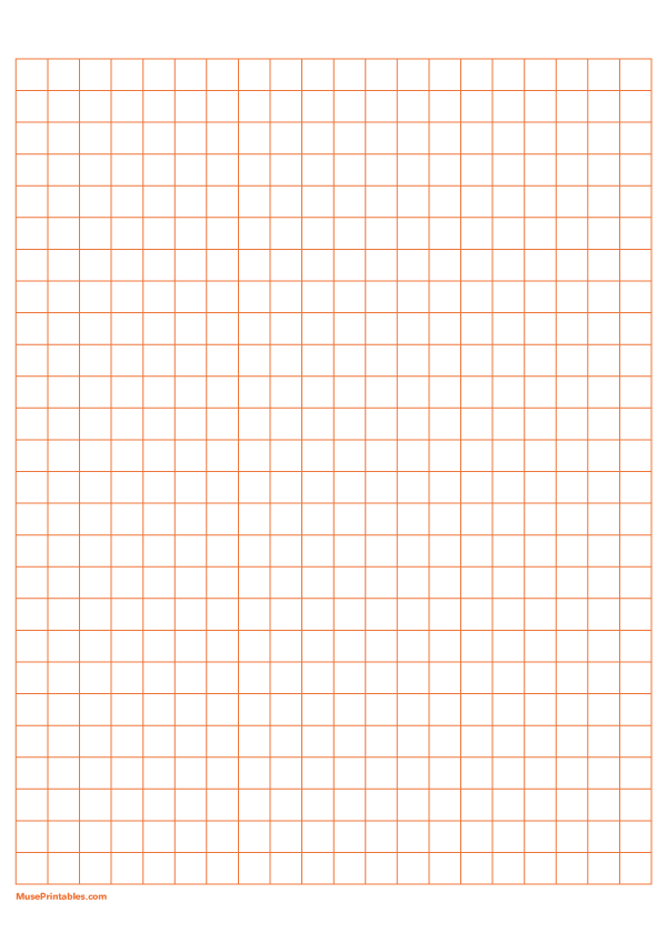 1 cm Orange Graph Paper: A4-sized paper (8.27 x 11.69)