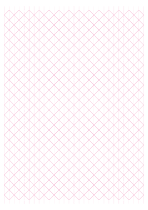 1 cm Pink Axonometric Graph Paper  - A4