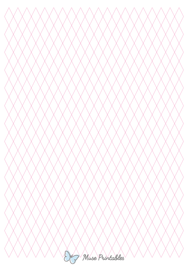 1 cm Pink Diamond Graph Paper : A4-sized paper (8.27 x 11.69)