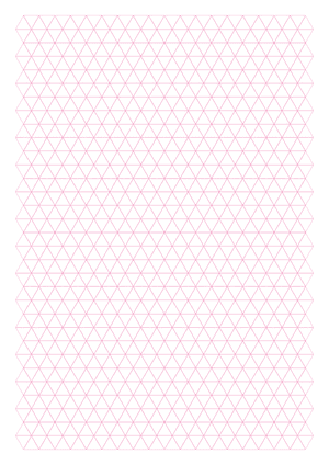 1 cm Pink Triangle Graph Paper  - A4