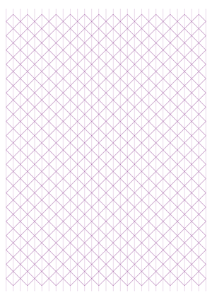 1 cm Purple Axonometric Graph Paper  - A4