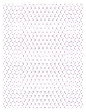 1 cm Purple Diamond Graph Paper  - Letter