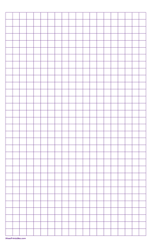 1 cm Purple Graph Paper - Legal