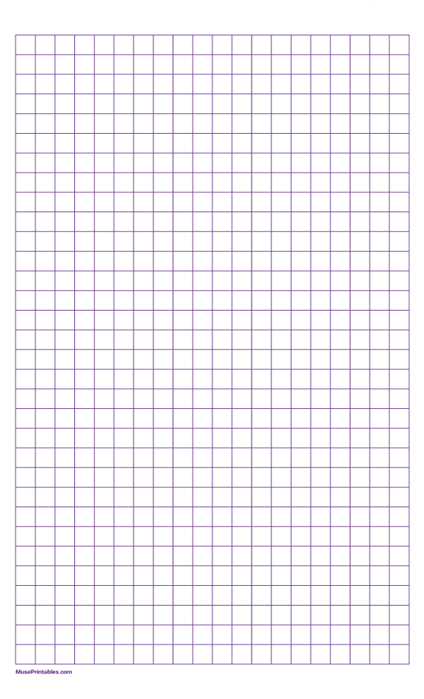 1 cm Purple Graph Paper: Legal-sized paper (8.5 x 14)