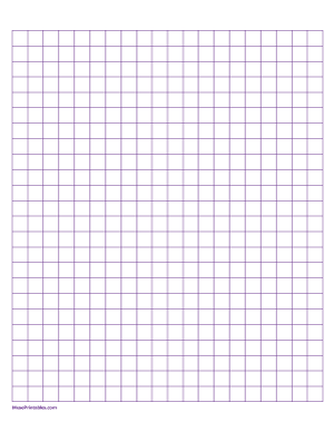 1 cm Purple Graph Paper - Letter