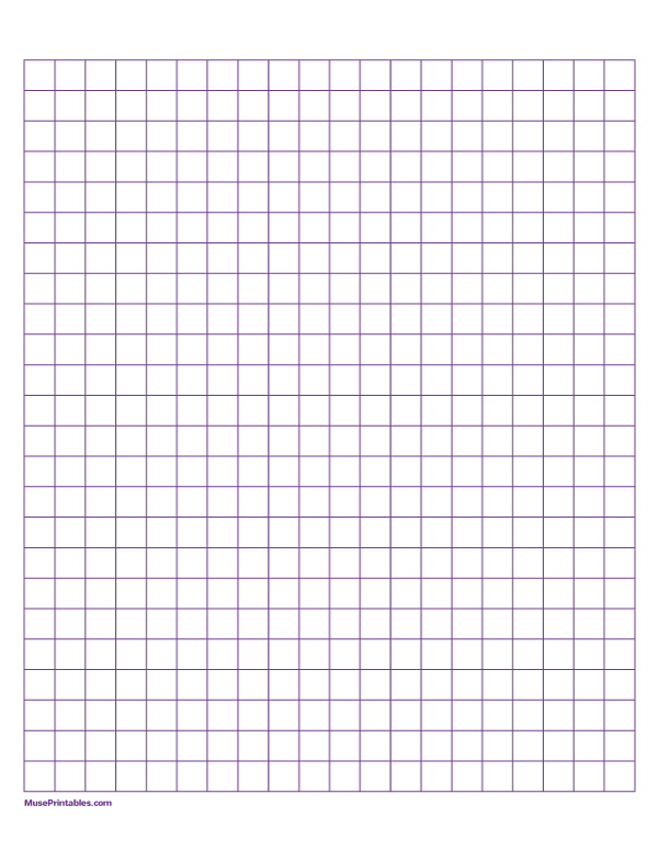 1 cm Purple Graph Paper: Letter-sized paper (8.5 x 11)