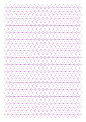 1 cm Purple Triangle Graph Paper  - A4