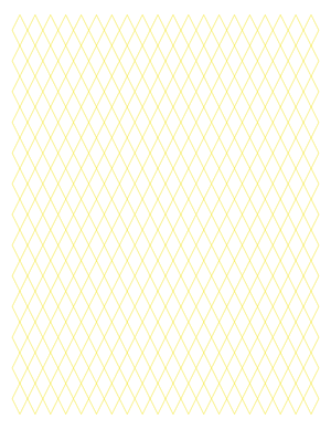 1 cm Yellow Diamond Graph Paper  - Letter