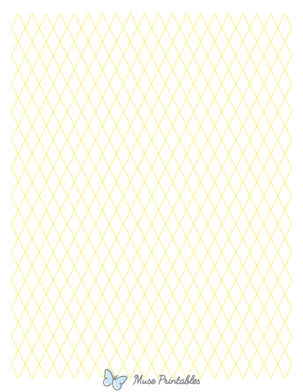 1 cm Yellow Diamond Graph Paper : Letter-sized paper (8.5 x 11)